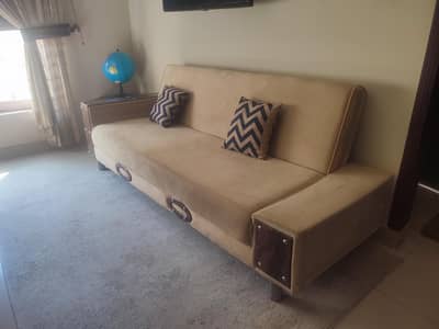 sofa cum bed fawn colour 3 months used