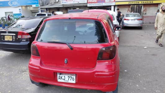 Toyota Vitz 2002 red color with sunroof