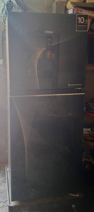 Haier Digital Inverter Fridge in Green Colour Glass Doors with 10years