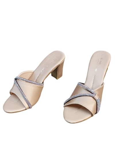 ELEGANT WOMEN PVC casual heels