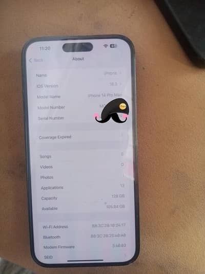 iPhone 14pro max jv 128Gb No Open No Repair 100% Gruntay