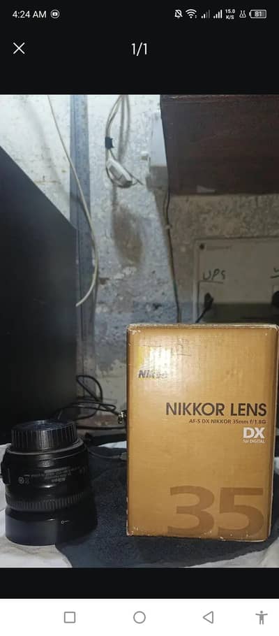 Urgent for sale Nikon 35mm f/1.8G  working 100% condition 10/10