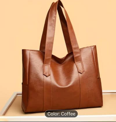 coffee colour leather branded bag