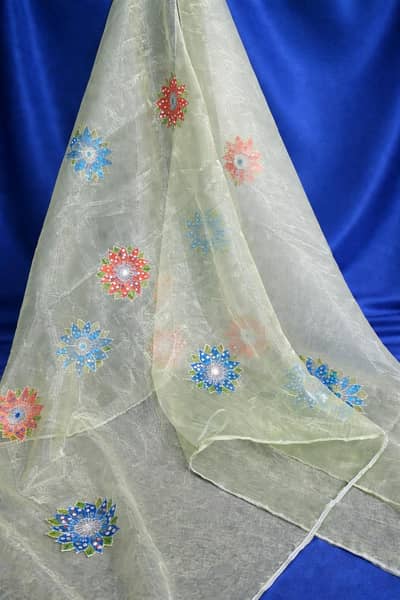 Organza Handpainted Dupatta