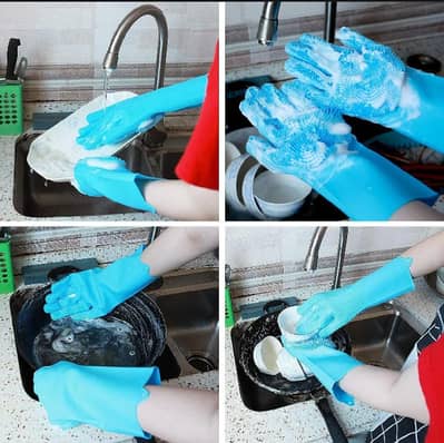 silicone dish washing gloves