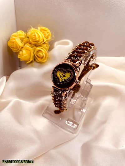  اسٹائلش لیڈیز ہارٹ بریسلٹ واچ