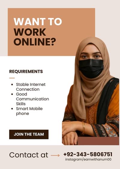 Online Work/ Full Time / Part Time