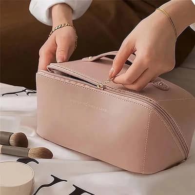 Leather Makeup Pouch 2 PC