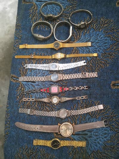 Lot of old wrist watches/for repair & body parts urgent sale