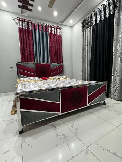 steel bed double king size/iron bed double king size/03244737250