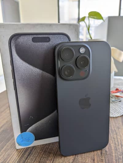 IPhone 15 Pro Black titanium 256 GB Dual sim official PTA Approved
