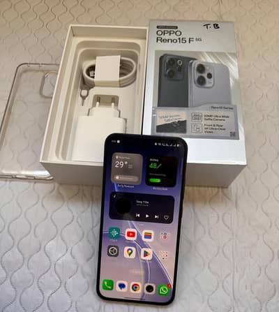 Oppo Reno 15F blue color brand new just box open complete Saman