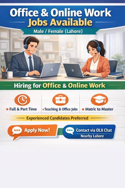 Teachers & Office Staff Required (Full Time / Part Time / Online Work)