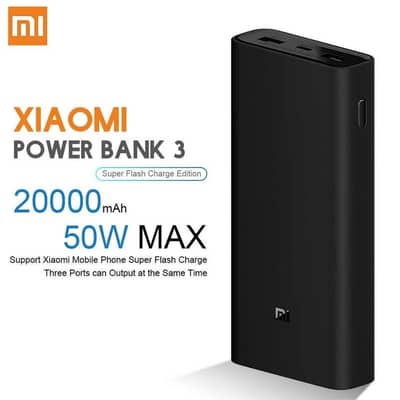 Mi powerbank 50W 20000mah original power bank available fast charging