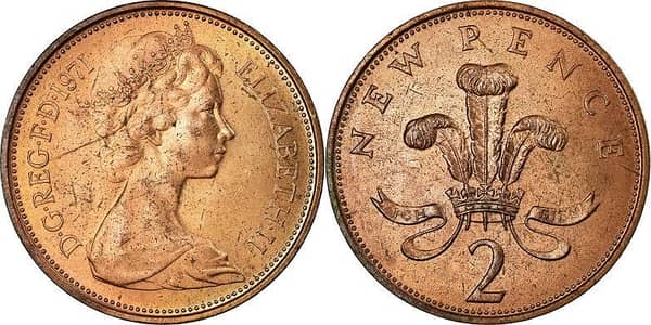 New Pence 2 Elizabeth ll Historical Coin for sale