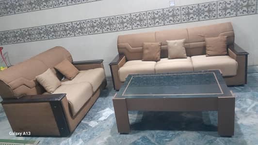 five seater sofa with table