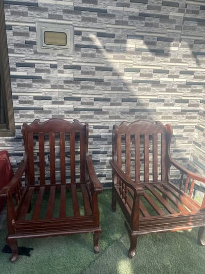 Wooden chairs and dining table