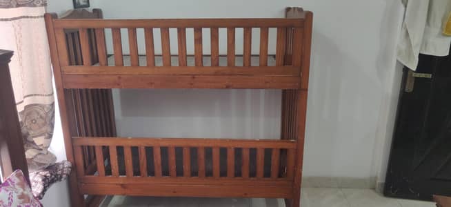double Baby Bed kail Wood  For Sale
