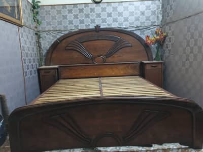 Bed with Side tables & Dressing Table For Sale