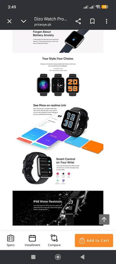 DIZO Pro Smart Watch By Realme Techlife