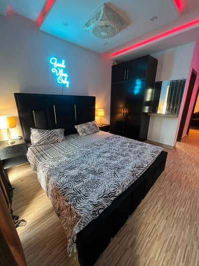 One Bedroom Luxury Full Furnished Apartments For Rent In Nishtar Block Near To Grand Masjid Bahria Town Lahore