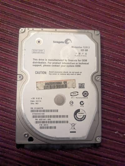 HDD 320 GB 7200 Speed
