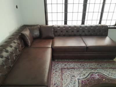 L Shape leather sofa