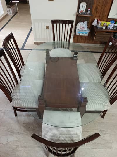 Wooden dining table and chairs for sale