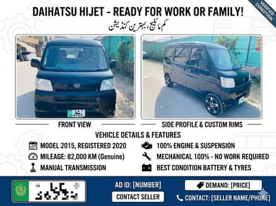 Daihatsu hijet model 2015-2020