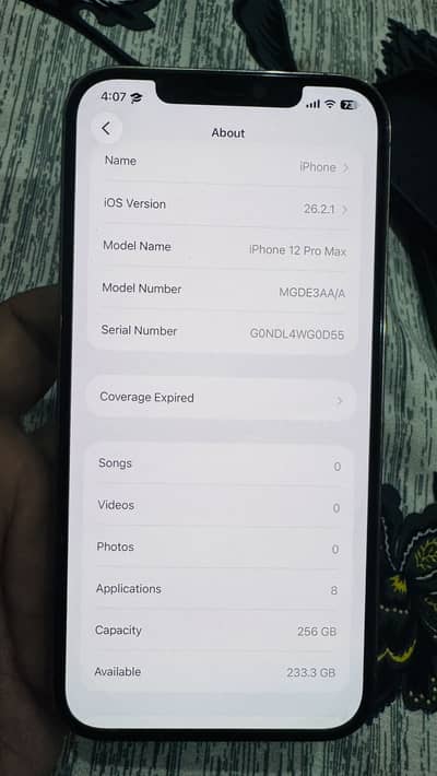 iPhone 12 Pro Max PTA 256gb Gold