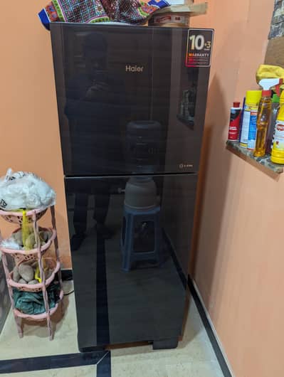 Haier Fridge Glass door Black color