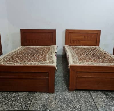 Pair of Single Beds with Mattress for Sale