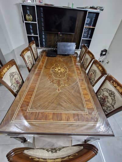 Elegant Dinning Table with 8 Chairs