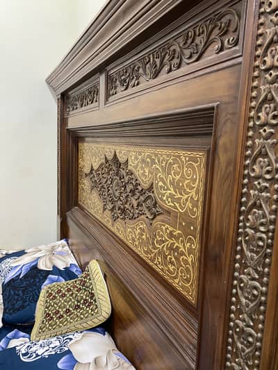 Diar Chinioti king size Bed with bone work