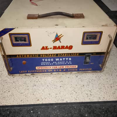AL-Baraq Automatic Voltage Stabilizer 7000 WATTS