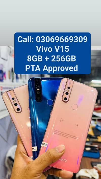 Vivo V15 PTA Approved 8GB + 256GB With Box Pop-up Camra Warranty