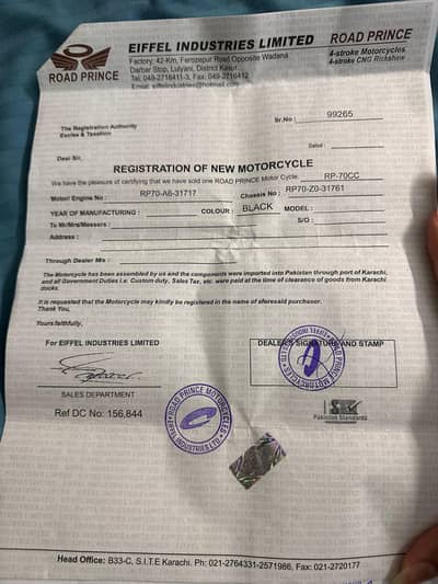 Unused Road Prince 70cc (2025/2026) - Zero Meter - Unregistered