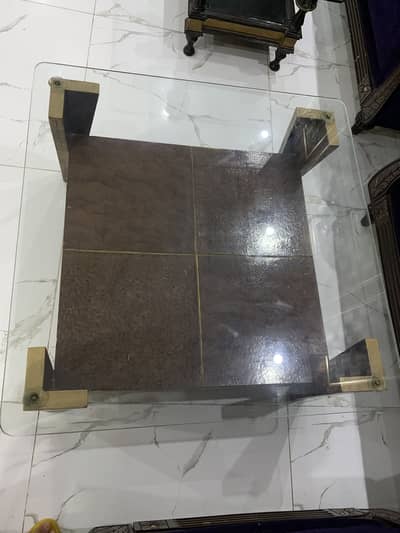 Heavy material wooden table heavy glass table