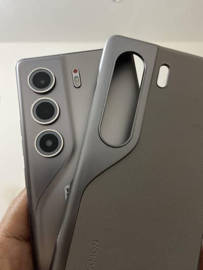 Tecno Camon 40 Pro Titanium color.