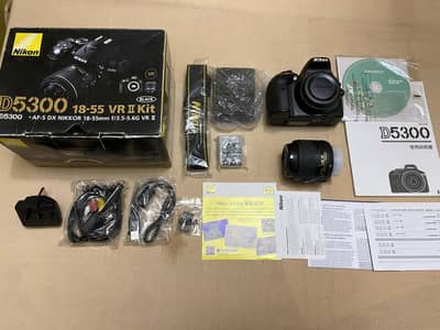 Nikon d5300 Dslr Camera + Af-s 18-55mm Vrii lens Full box(Final price)