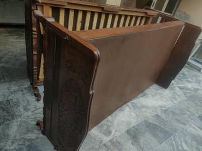 pure wood single beds 2 numbers