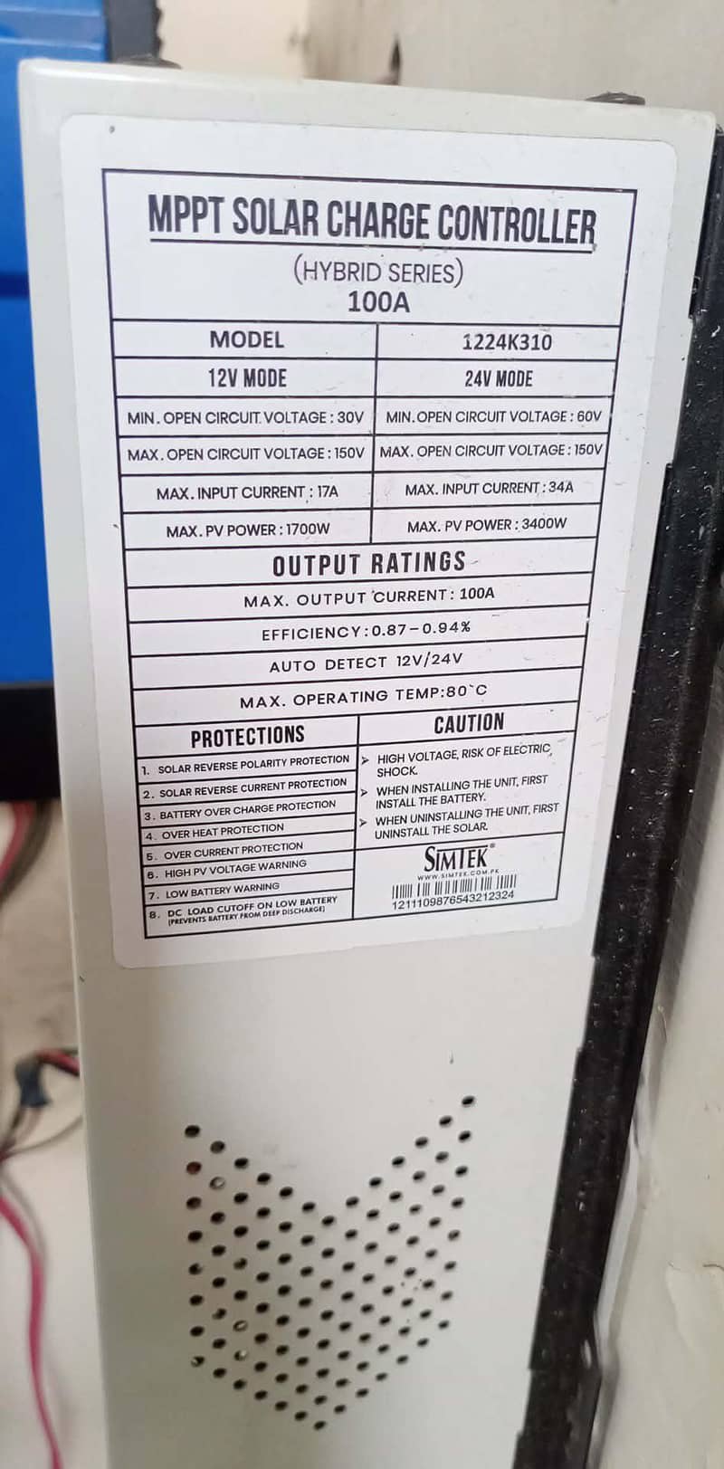 simtek MPPT solar charge controller 2