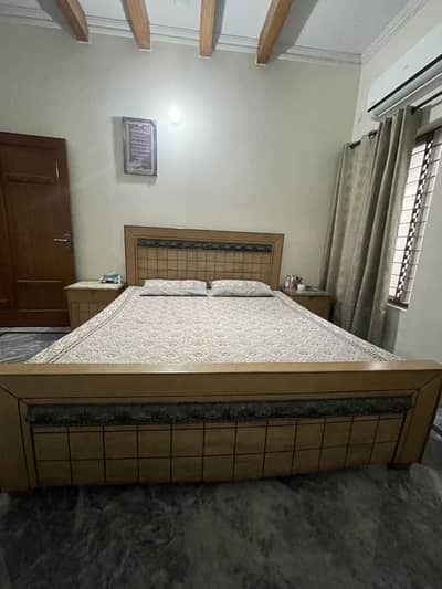 King Size Bed with Mattress and side tables