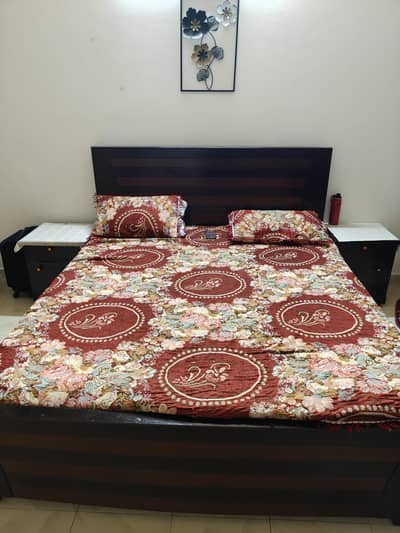 Double Bed with Side tables Without Mattress