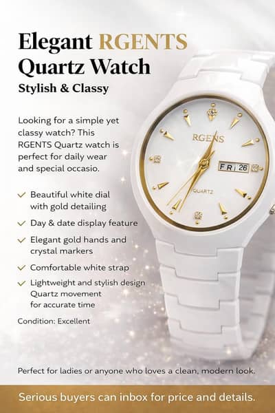 Elegant RGENTS Quartz Watch – Stylish & Classy