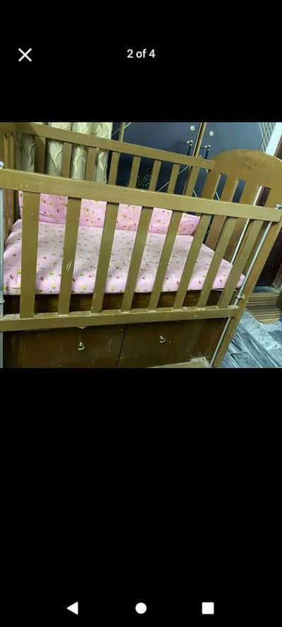 wooden baby cot