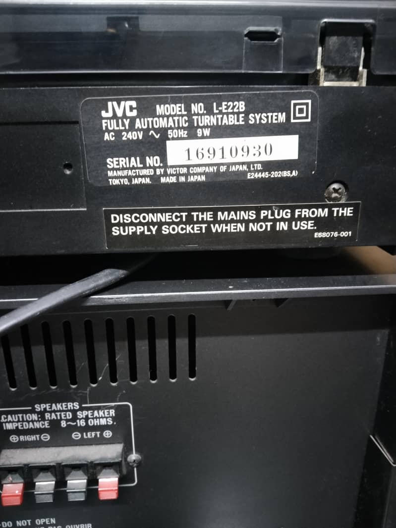Linear Tracking Turntable JVC 11
