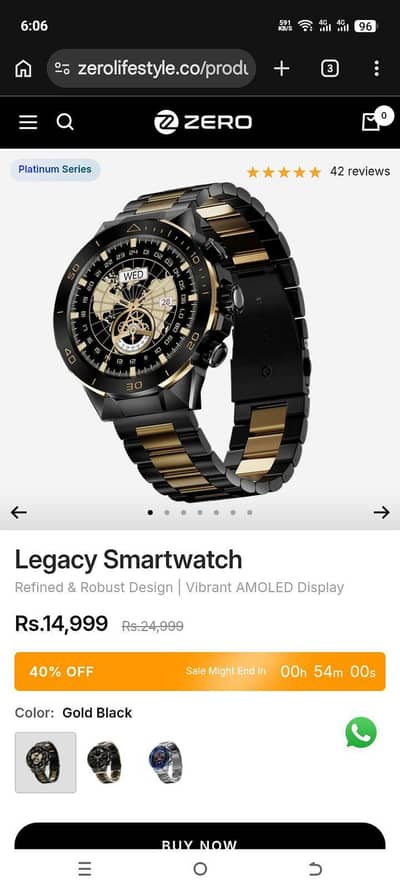zero Lagacy watch