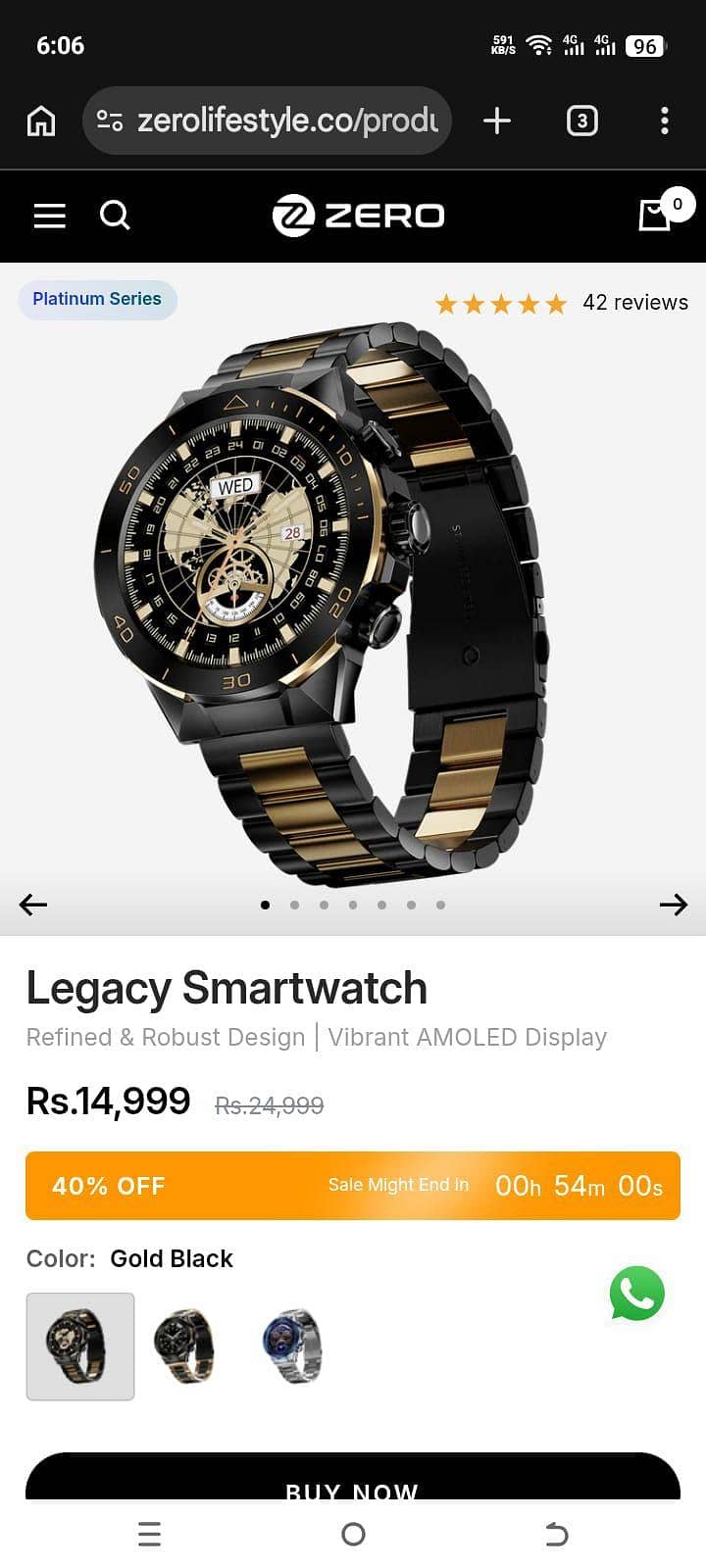 zero Lagacy watch 0