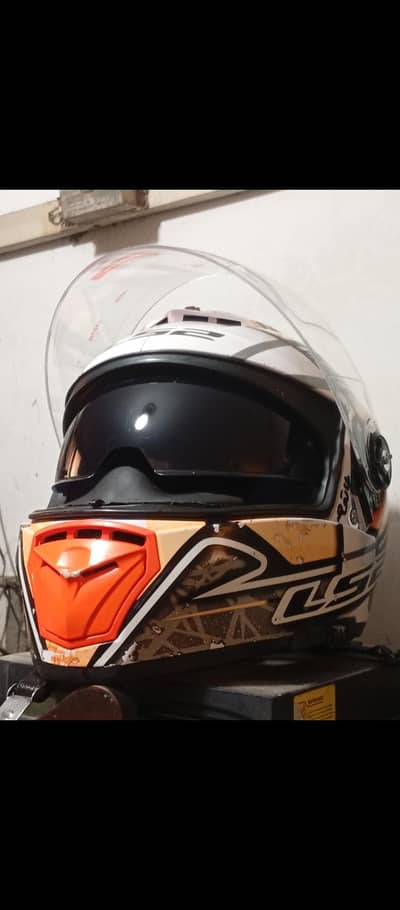 LS2 Helmet Full face Helmet Doul Visor white/black